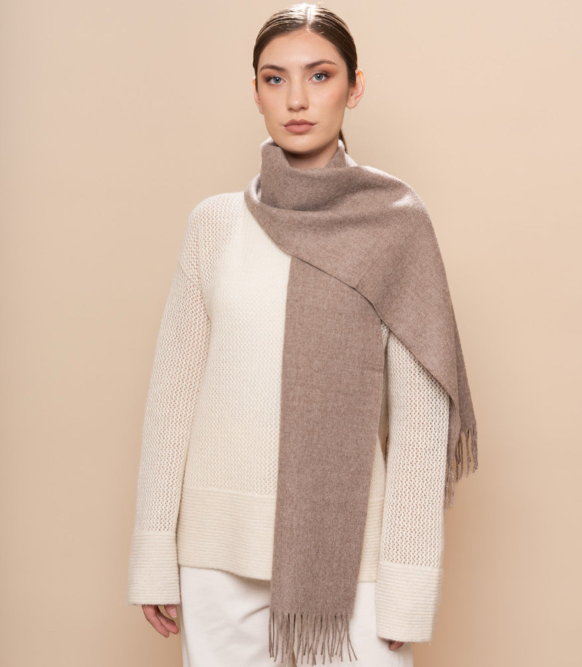 UNDYED CLASSIC SCARF - Cinnamon