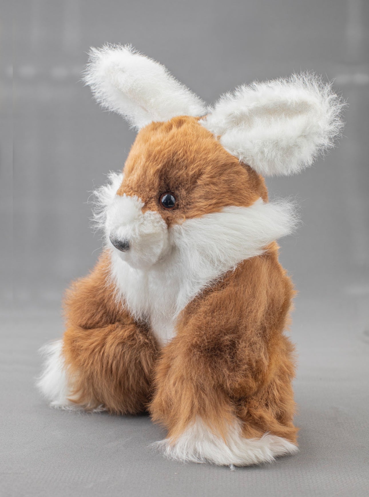 Alpaca Fur Stuffed Animal - Brown Bunny