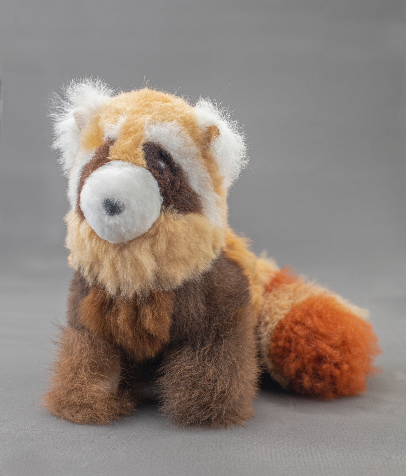 Alpaca Fur Stuffed Animal - Raccoon