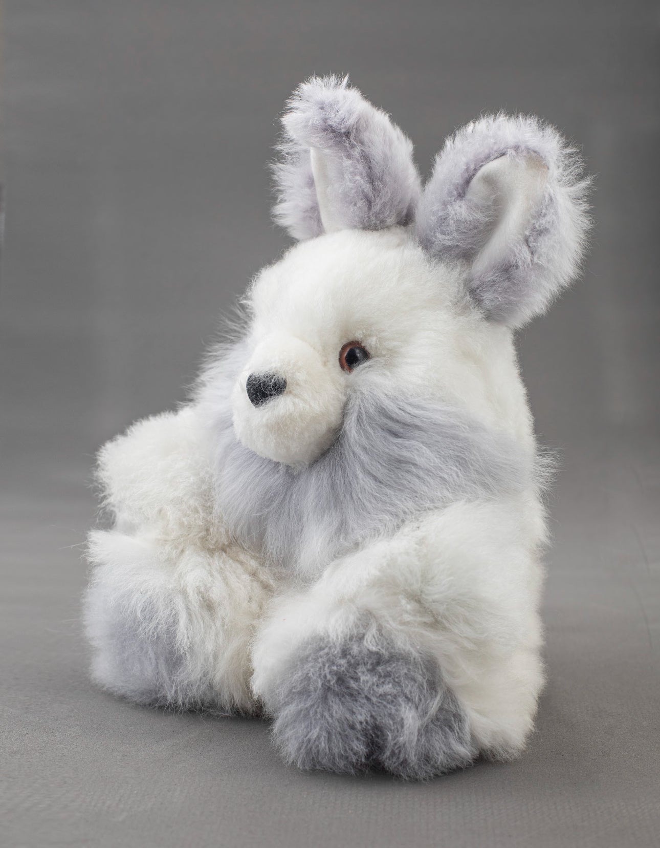 Alpaca Fur Stuffed Animal - Light blue