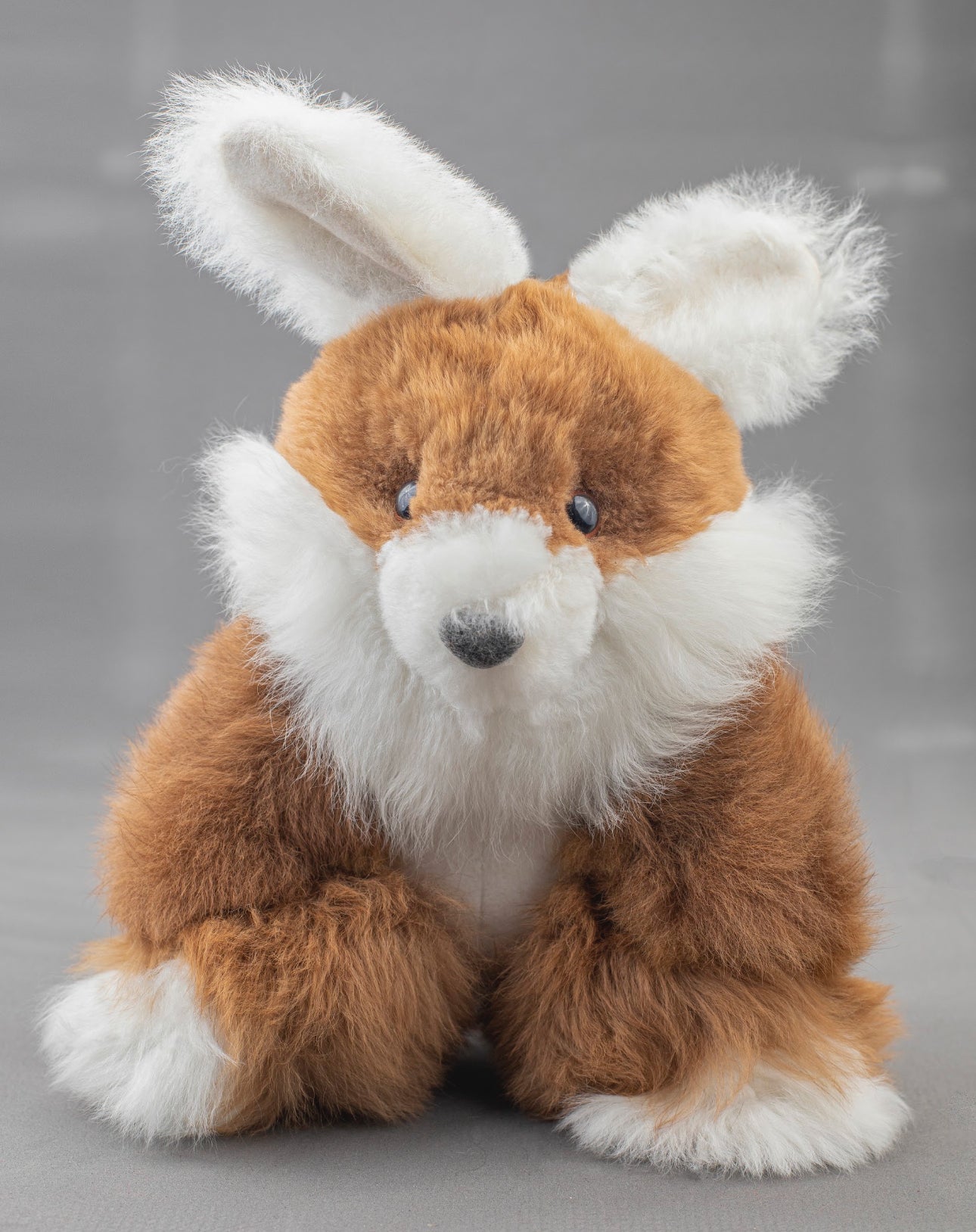 Alpaca Fur Stuffed Animal - Brown Bunny