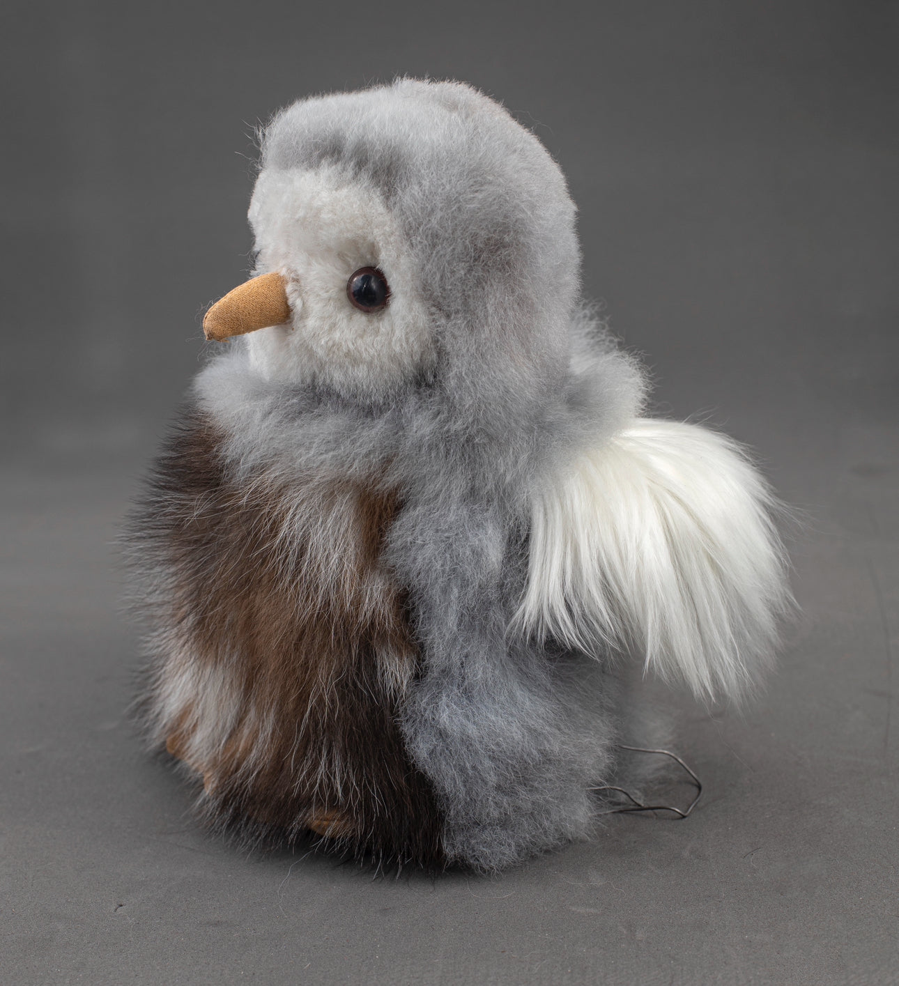 Alpaca Fur Stuffed Animal - Owl