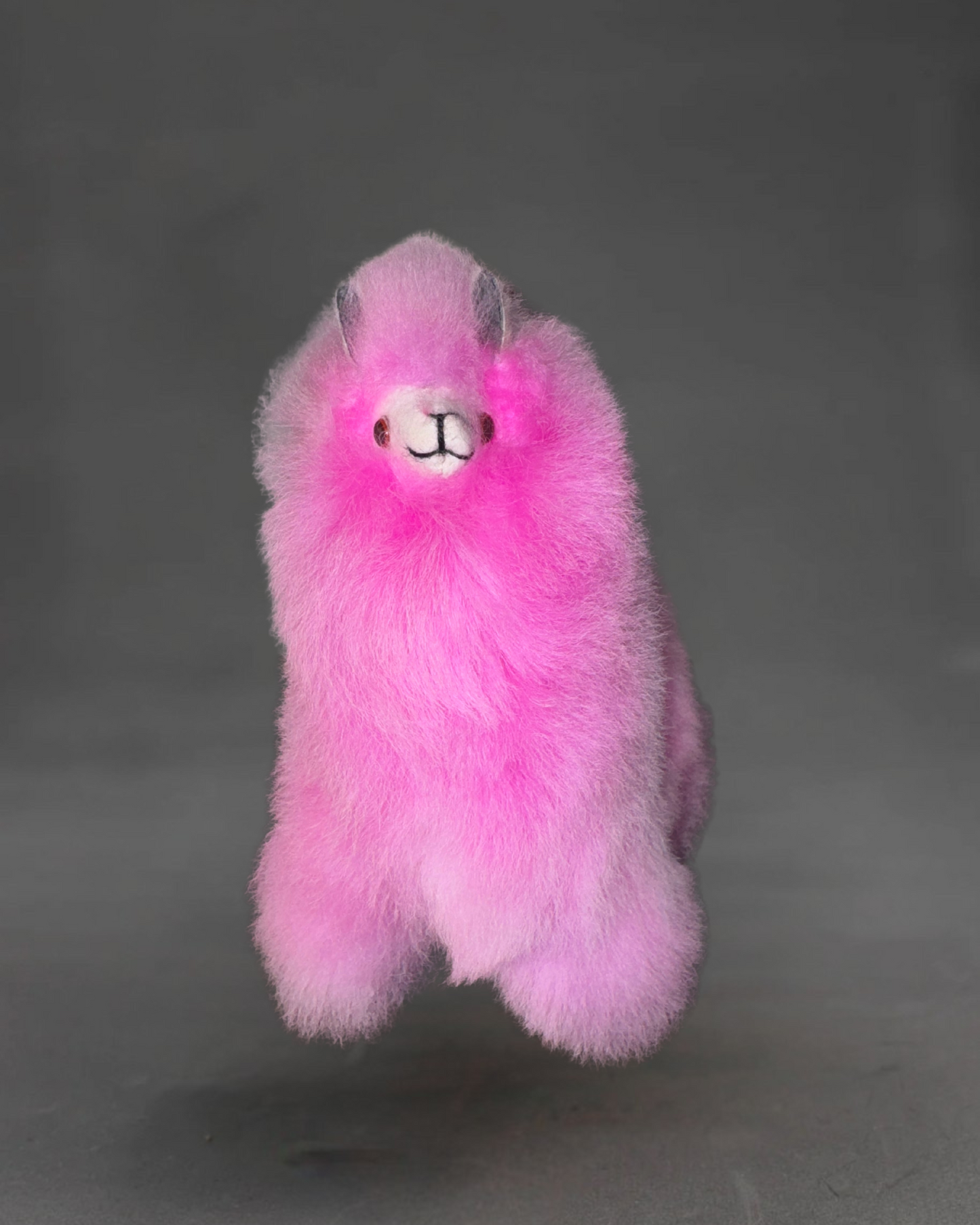 Alpaca Fur Stuffed Animal - Pink